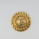CHANEL Earring Metal Gold Tone CC Auth BA13635-7
