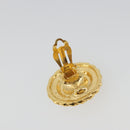 CHANEL Earring Metal Gold Tone CC Auth BA13635-9