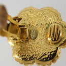 CHANEL Earring Metal Gold Tone CC Auth BA13636M-12