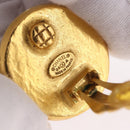 CHANEL Earring Metal Gold Tone CC Auth BA13637M-13
