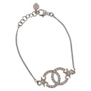 CHANEL Bracelet Metal Silver CC Auth BA13638M-1