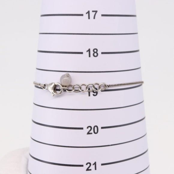 CHANEL Bracelet Metal Silver CC Auth BA13638M