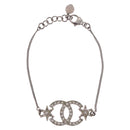 CHANEL Bracelet Metal Silver CC Auth BA13638M-2