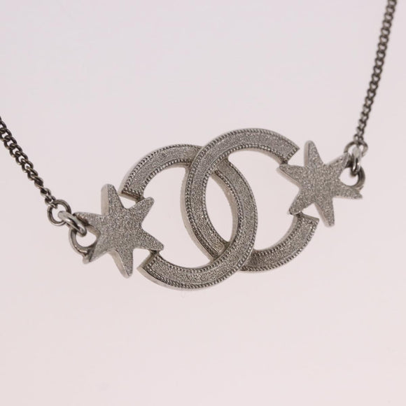 CHANEL Bracelet Metal Silver CC Auth BA13638M