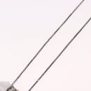 Christian Dior Necklace Metal Silver Auth BA13641-11