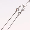 Christian Dior Necklace Metal Silver Auth BA13641-13
