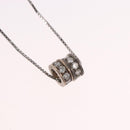 Christian Dior Necklace Metal Silver Auth BA13641-3