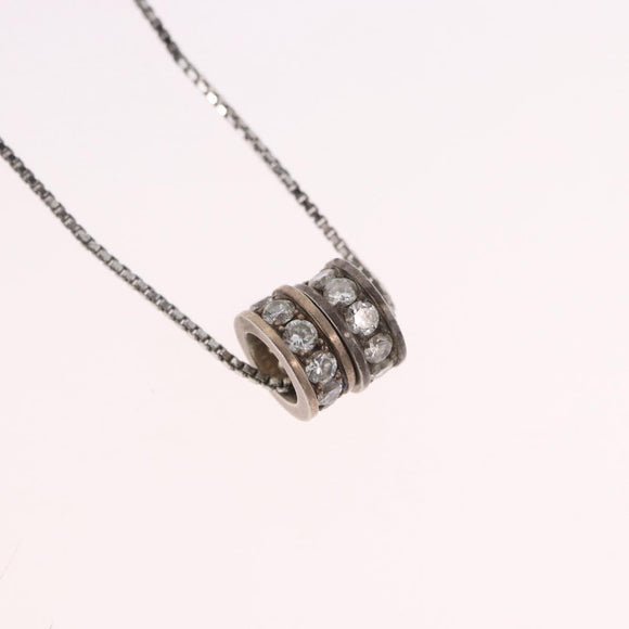 Christian Dior Halsketting Metaal Zilver Auth BA13641