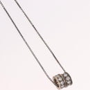 Christian Dior Necklace Metal Silver Auth BA13641-4