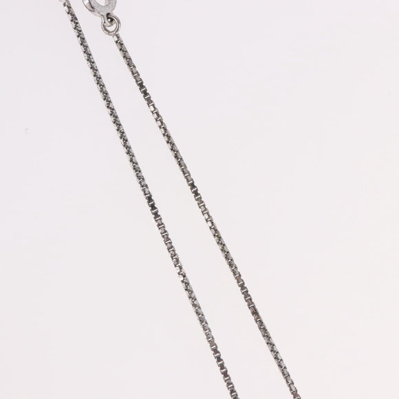 Christian Dior Necklace Metal Silver Auth BA13641