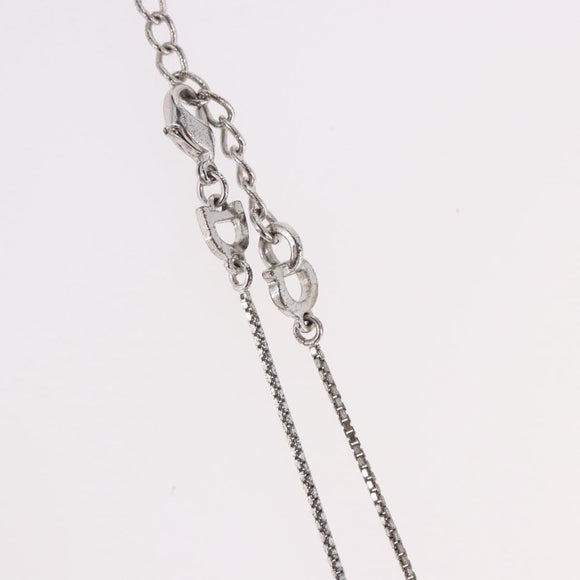 Christian Dior Halsketting Metaal Zilver Auth BA13641