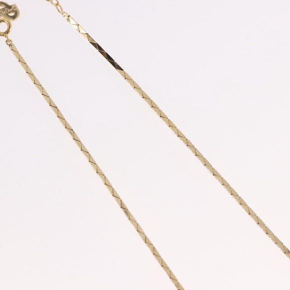 Christian Dior Necklace Metal Gold Tone Auth BA13642