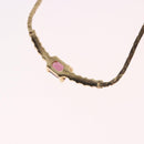 Christian Dior Necklace Metal Gold Tone Auth BA13642-9