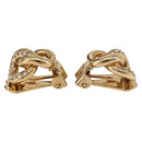 Christian Dior Earring Metal Gold Tone Auth BA13643-2