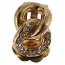 Christian Dior Earring Metal Gold Tone Auth BA13643-4