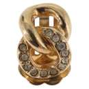 Christian Dior Earring Metal Gold Tone Auth BA13643-8