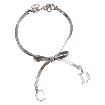 Christian Dior Bracelet Metal Silver Auth BA13644