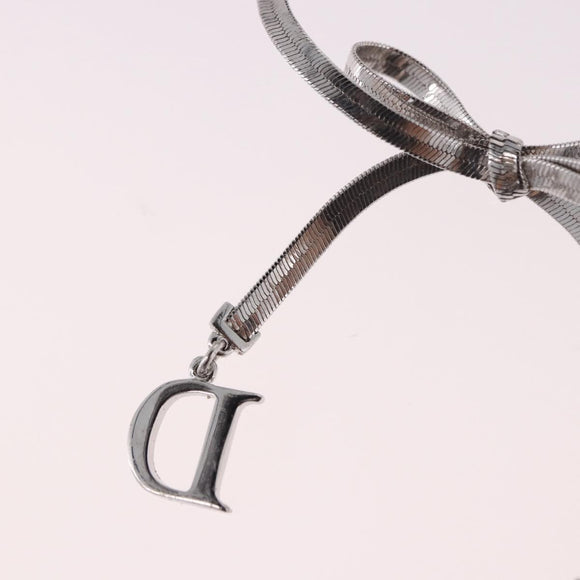 Christian Dior Bracelet Metal Silver Auth BA13644