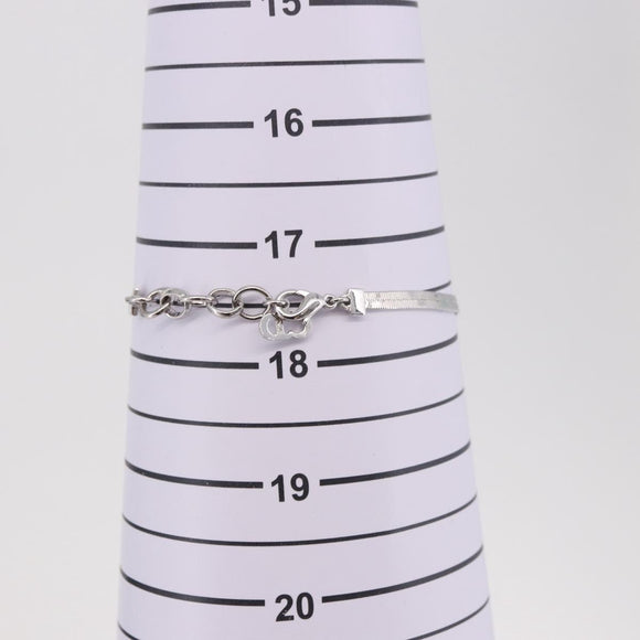 Christian Dior Bracelet Metal Silver Auth BA13644