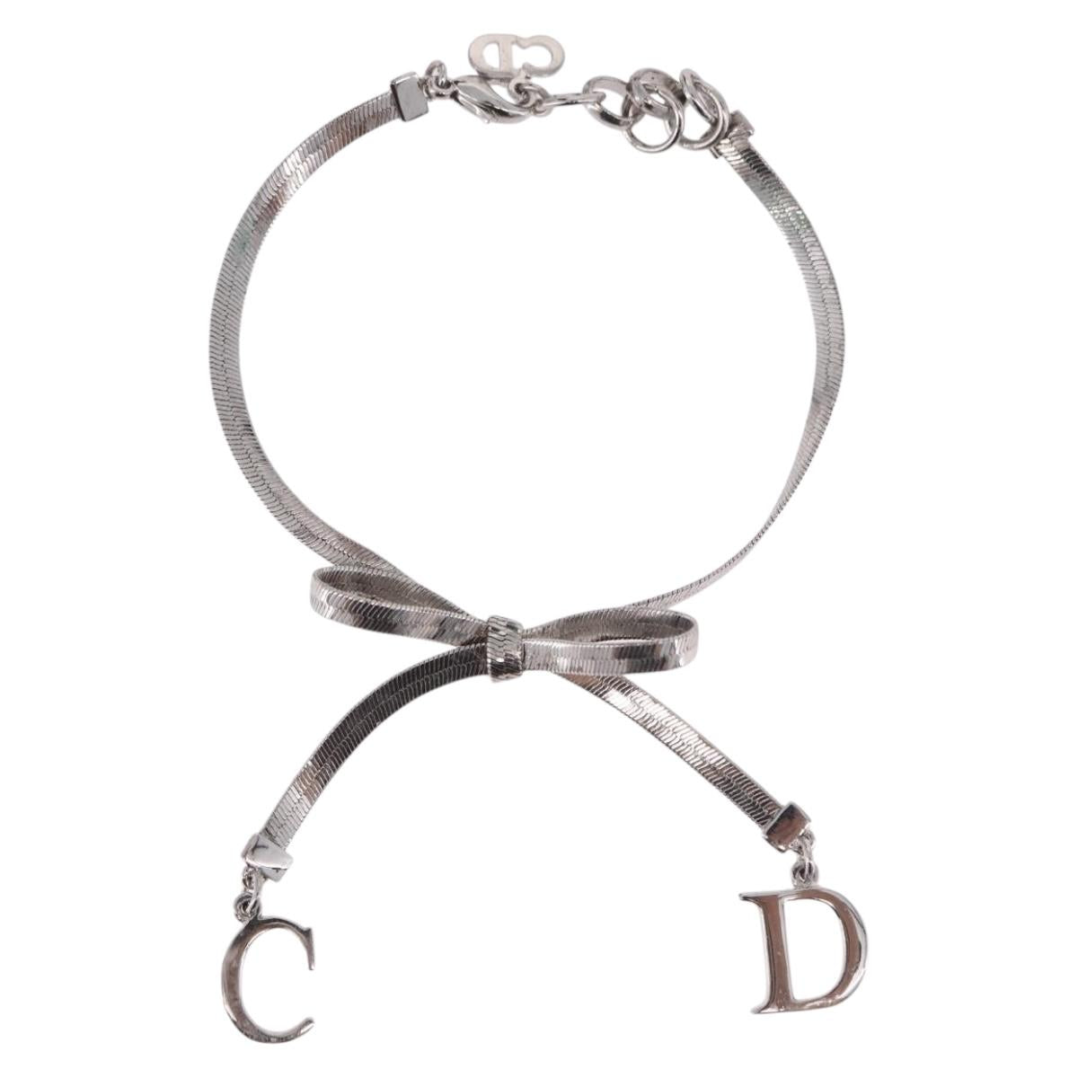 Christian Dior Bracelet Metal Silver Auth BA13644 | Brand Street Tokyo