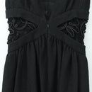 CHANEL Dress Wool Black CC Auth BA13646SAM-10