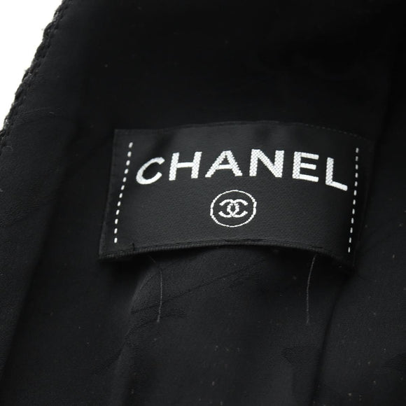 CHANEL Jurk Wol Zwart CC Auth BA13646SAM