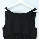 CHANEL Dress Wool Black CC Auth BA13646SAM-2