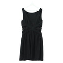 CHANEL Dress Wool Black CC Auth BA13646SAM-8
