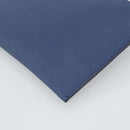 PRADA Clutch Bag Safiano Blue Gold Auth BA13647V-16