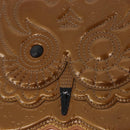 LOUIS VUITTON Vernis Comte de Feu Pochette Owl Bronze M92268 LV Auth BA13648V-14