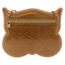 LOUIS VUITTON Vernis Comte de Feu Pochette Owl Bronze M92268 LV Auth BA13648V-3