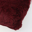 CHANEL Chain Shoulder Bag Fur Red CC Auth BA13649V-13
