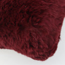 CHANEL Chain Shoulder Bag Fur Red CC Auth BA13649V-14