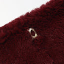 CHANEL Chain Shoulder Bag Fur Red CC Auth BA13649V-15