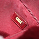 CHANEL Chain Shoulder Bag Fur Red CC Auth BA13649V-23