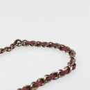 CHANEL Chain Shoulder Bag Fur Red CC Auth BA13649V-9