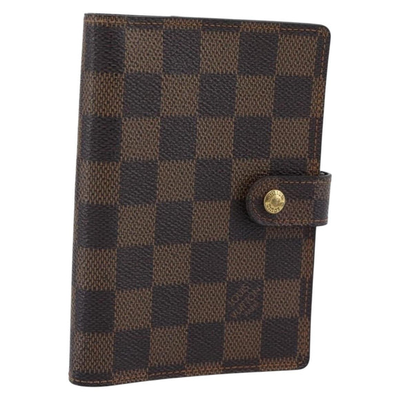 LOUIS VUITTON Damier Ebene Agenda PM Dagplanner Omslag R20700 LV Auth BA13650