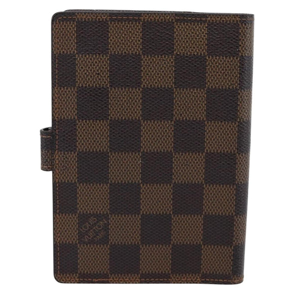 LOUIS VUITTON Damier Ebene Agenda PM Day Planner Cover R20700 LV Auth BA13650