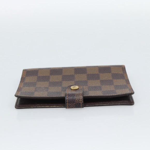 LOUIS VUITTON Damier Ebene Agenda PM Dagplanner Omslag R20700 LV Auth BA13650