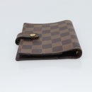 LOUIS VUITTON Damier Ebene Agenda PM Day Planner Cover R20700 LV Auth BA13650-5