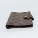LOUIS VUITTON Damier Ebene Agenda PM Day Planner Cover R20700 LV Auth BA13650-6