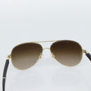 CHANEL Tortoise Pattern Sunglasses Metal Black Gold CC Auth BA13652-9