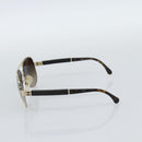 CHANEL Tortoise Pattern Sunglasses Metal Black Gold CC Auth BA13652-5