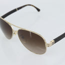CHANEL Tortoise Pattern Sunglasses Metal Black Gold CC Auth BA13652-8