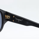 CHANEL Sunglasses plastic Black Gold CC Auth BA13653-11