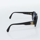 CHANEL Sunglasses plastic Black Gold CC Auth BA13653-4