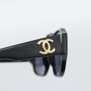 CHANEL Sunglasses plastic Black Gold CC Auth BA13653-5