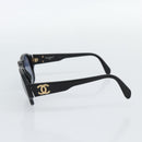 CHANEL Sunglasses plastic Black Gold CC Auth BA13653-6