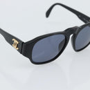 CHANEL Sunglasses plastic Black Gold CC Auth BA13653-8