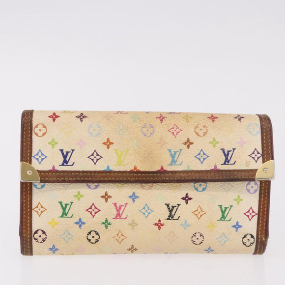 LOUIS VUITTON Multicolor Vernis Wallet 3 Set Multicolor Red LV Auth BA13655